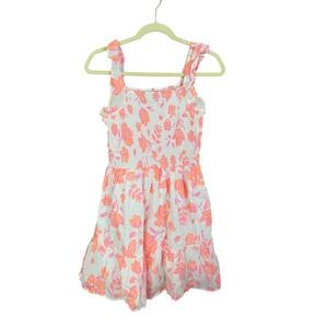 Vineyard Vines Girls Summer‎ blooms Smocked Cotton Floral Dress L 14